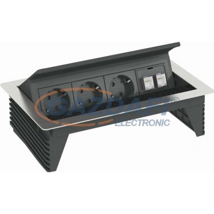   OBO 6116806 DBK2-D4 D3S2K Deskbox, nyitható, asztallapba szerelhető 260x167x68mm