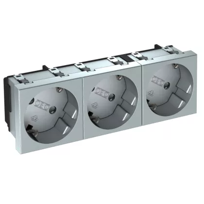 OBO 6120133 STD-D3S AL3 Csatlakozóaljzat 33°, hármas védőérintkezős