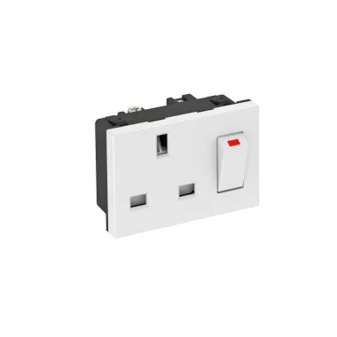 OBO 6120724 STD-BS0G RW1.5 Csatlakozóaljzat 0o, 1-es Brit típusú, kapcsolóval
