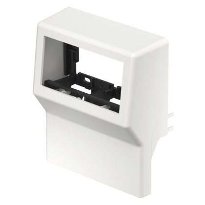   OBO 6134500 Szerelvénytartók SL kettes 50/70 Modul 45 9010 116x139x50 polivinil-klorid hófehér RAL 9010