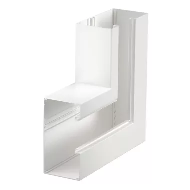 OBO 6279520 Lapos sarokelem aszimmetrikus 90x170x300 alumínium hófehér RAL 9010