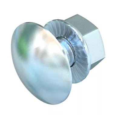 OBO 6407521 FRS 10x25 G félgömbfejű csavar, kombianyával, galvanikusan horganyzott, DIN EN 12329  M10x25mm