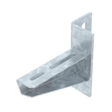 OBO 6419855 Wall and support bracket with angle head plate B110mm acél merítetten tűzihorganyzott