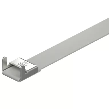 OBO 6490308 SBF 15-500 FSK Feszítőszalag zárócsattal  szalaghorganyzott / műanyag bevonatú 15x0,5x500mm