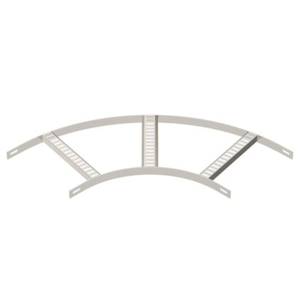   OBO 7098678 90°-os sarokidom hajógyártási kábellétrához B256mm rozsdamentes acél A4 1.4571 felületkezelés nélkül, utókezelt