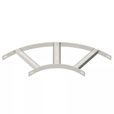 OBO 7099154 90°-os sarokidom hajógyártási kábellétrához B310mm rozsdamentes acél A2 1.4301 felületkezelés nélkül, utókezelt