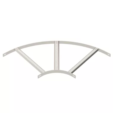 OBO 7099178 90°-os sarokidom hajógyártási kábellétrához B610mm rozsdamentes acél A4 1.4571 felületkezelés nélkül, utókezelt