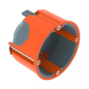 OBO 7204320 Cavity wall box airtight for fire rated walls Ø68mm, H47mm Polypropylen / Thermoplastisches Elastomer orange / grey