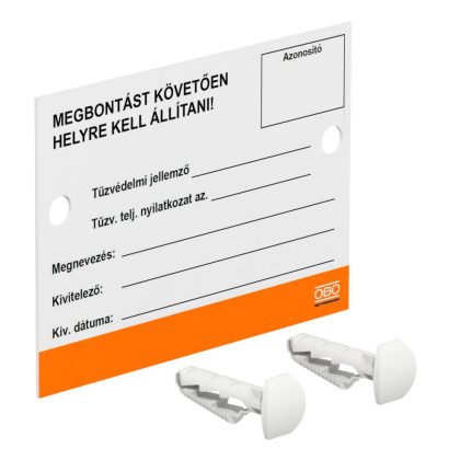   OBO 7205440 Jelölőtábla tűzszakaszhatárhoz 100x70mm polisztirol