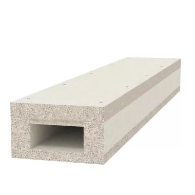 OBO 7215139 Tűzálló kábelcsatorna I90/E30 falra szereléshez 1000x50x110 üvegszál-erősítésű könnyűbeton szürke