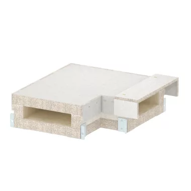 OBO 7215612 90°-os sarokelem BSKH09-K0521-hez 50x210 üvegszál-erősítésű könnyűbeton szürke