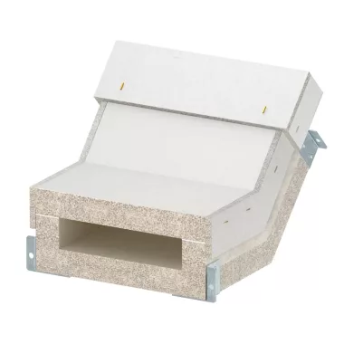 OBO 7215654 Függőleges ív emelkedő BSKH09-K0521-hez 50x210 üvegszál-erősítésű könnyűbeton szürke