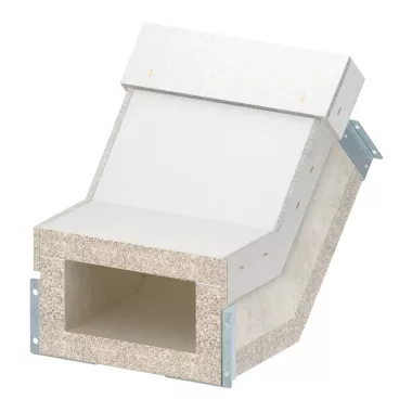 OBO 7215656 Függőleges ív emelkedő BSKH09-K1021 105x210 üvegszál-erősítésű könnyűbeton szürke