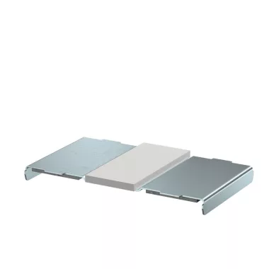 OBO 7218034 Lid support for 100 mm duct width 65x110x9 acél szalaghorganyzott