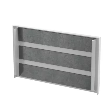 OBO 7218096 Véglezáró elem with fire protection mesh 205x20x121 acél porbevonatos hófehér RAL 9010