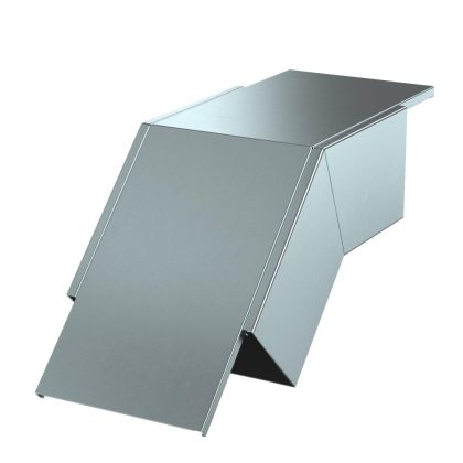   OBO 7218110 45°-os sarokidom, eső with fire protection mesh 498x100x215 acél szalaghorganyzott