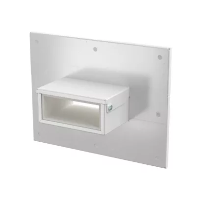   OBO 7218124 falicsatlakozó gallér 3- and 4-sided 85x253x193 acél porbevonatos hófehér RAL 9010