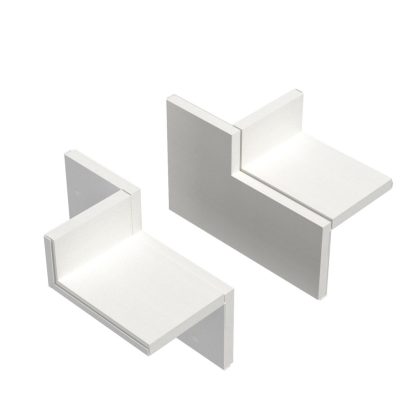   OBO 7218136 Wall connection collar set for corner mounting 85x175x117 acél porbevonatos hófehér RAL 9010