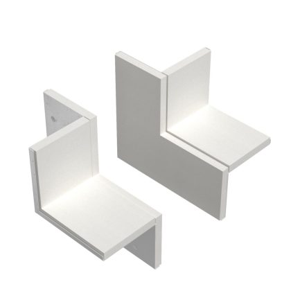   OBO 7218140 Wall connection collar set for corner mounting 85x175x157 acél porbevonatos hófehér RAL 9010