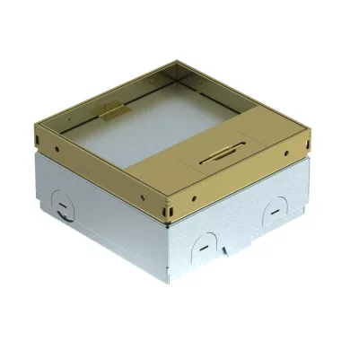 OBO 7368286 Szerelvénybeépítő egys. üres burkolható 15 mm mély 140x140x75 sárgaréz