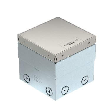 OBO 7368342 UDHOME2 GV Szerelvénybeépítő egys. üres, fix rozsdmentes tető,   140x140x110mm