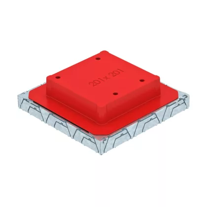   OBO 7400348 Padló alatti szerelvénydoboz GES4-hez 308x308x92 acél szalaghorganyzott