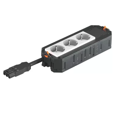 OBO 7404618 UTC4 W W3 szerelvény beépítő egys komplett, WINSTA csatlakozóval előszerelt,   208x76x45mm