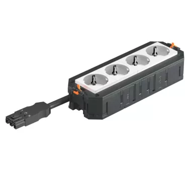 OBO 7404619 UTC4 W W4 szerelvény beépítő egys komplett, WINSTA csatlakozóval előszerelt,   208x76x45mm