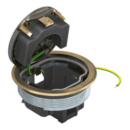   OBO 7405663 szerelvénybetét with prot. frame, old brass 130x130x64 cink présöntvény rézzel bevont