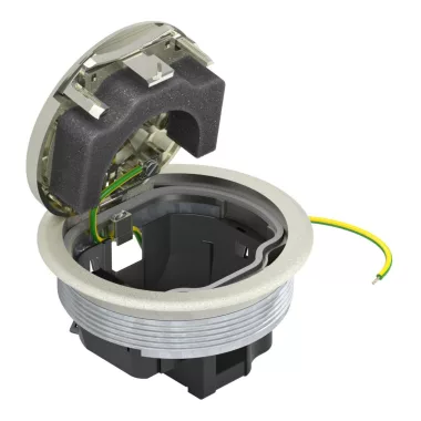 OBO 7405713 szerelvénybetét with prot. frame, Ni-plated 130x130x64 cink présöntvény nikkelezett