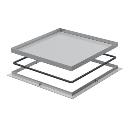   OBO 7406032 Keretes kazetta zárt 383x383x15 rozsdamentes acél A2 1.4301