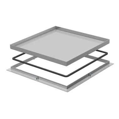 OBO 7406040 Keretes kazetta zárt 383x383x25 rozsdamentes acél A2 1.4301