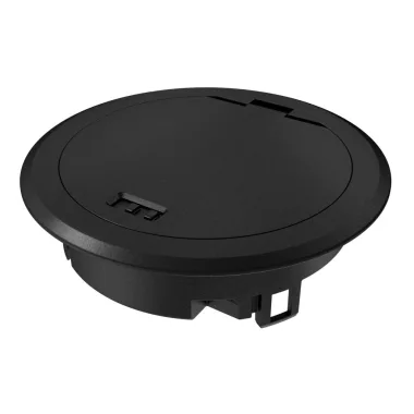 OBO 7408847 csapófedél kábelkivezetővel 140 mm cink présöntvény porbevonatos fekete RAL 9005