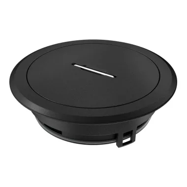 OBO 7408857 tubusfedél fogantyúval 140 mm cink présöntvény porbevonatos fekete RAL 9005