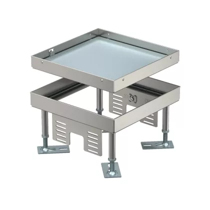   OBO 7408920 Nagyteherb. négyz. kazetta SL1 vakfedél 199x199x100 rozsdamentes acél