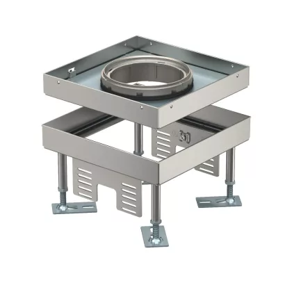   OBO 7408928 Nagyteherb. négyz. kazetta SL1 tubusfedél 199x199x105 rozsdamentes acél