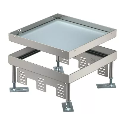   OBO 7408932 Nagyteherb. négyz. kazetta SL1 vakfedél 243x243x100 rozsdamentes acél