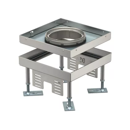   OBO 7408960 Négyzetes kazetta tubusfedél 199x199x100 rozsdamentes acél