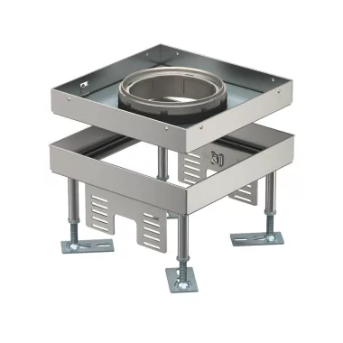 OBO 7408962 Négyzetes kazetta tubusfedél 199x199x105 rozsdamentes acél