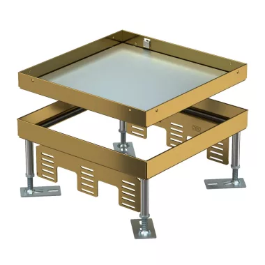 OBO 7408972 Négyzetes kazetta vakfedél 243x243x100 sárgaréz