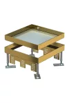 OBO 7408976 Négyzetes kazetta vakfedél 243x243x105 sárgaréz