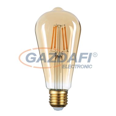 OPTONICA 1322 LED gyertya fényforrás ST64 8W 700LM 2500K E27 220-240V aranyszínű bura - dimmelhető