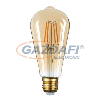   OPTONICA 1322 LED gyertya fényforrás ST64 8W 700LM 2500K E27 220-240V aranyszínű bura - dimmelhető