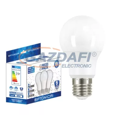 OPTONICA 1331 LED fényforrás E27 A60 9W 806LM 220-240V 4500K - 3db/csomag