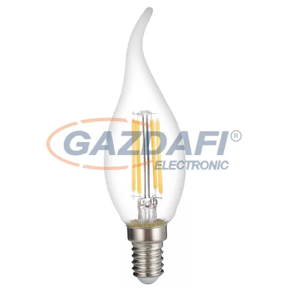   OPTONICA 1415 LED gyertya fényforrás C35 4W 400LM E14 175-265V 2700K - TIP FILAMENT átlátszó bura dimmelhető