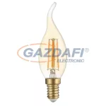   OPTONICA 1416 LED gyertya fényforrás C35 4W 400LM E14 175-265V 2700K - TIP FILAMENT aranyszínű bura dimmelhető
