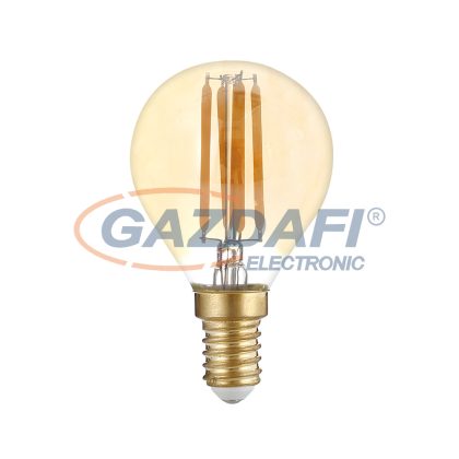   OPTONICA 1418 LED fényforrás G45 4W 400LM E14 175-265V 2700K FILAMENT aranyszínű bura dimmelhető