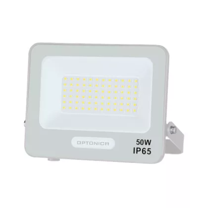   OPTONICA 15811 LED SMD FLOODLIGHT WHITE 50W 90lm/W AC180-265V 120° IP65 4000K - 15cm CABLE