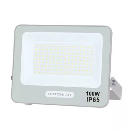   OPTONICA 15814 LED SMD FLOODLIGHT WHITE 100W 90lm/W AC180-265V 120° IP65 4000K - 15cm CABLE