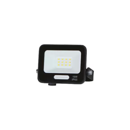   OPTONICA 15816 LED SMD FLOODLIGHT BLACK 10W 90lm/W AC180-265V 120° IP65 6000K - 15cm CABLE